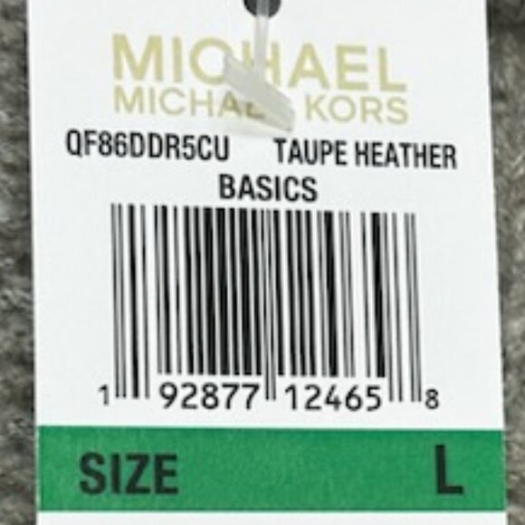 NWT Michael Kors Cable Knit Sweater Turtleneck Jumper Taupe Heather - Picture 5 of 14